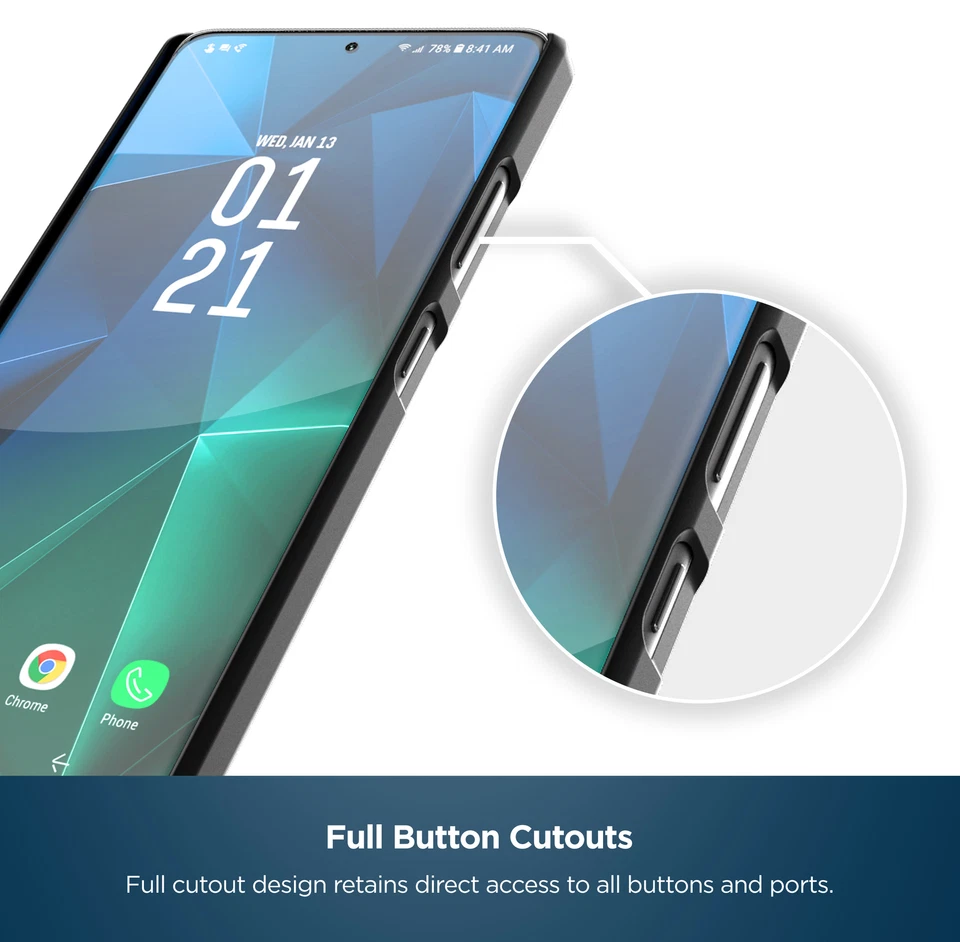 For Samsung Galaxy S21 Belt Clip Case Slim Phone Cover with Holster - Black - Image 2 of 4