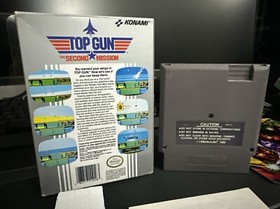 Top Gun Second Mission Nintendo Nes Complete CIB Excellent Condition Authentic