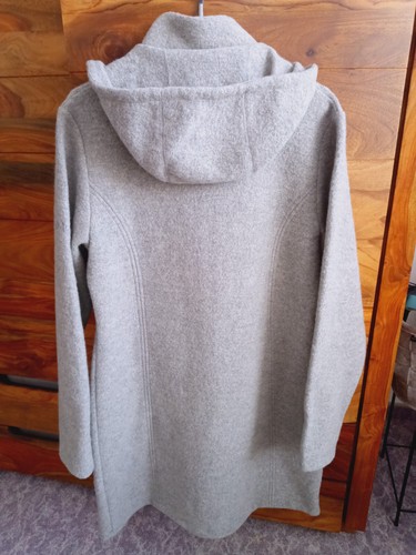 Mufflon Jana Mantel Wollmantel fog / hellgrau Merinowolle Gr M - Bild 2 von 5