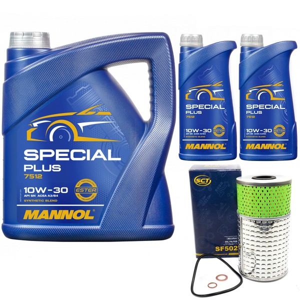 MotoröL Set Mannol 10W-30 Special Plus 7 Liter + ÖLfilter FüR Mercedes 190 124-image