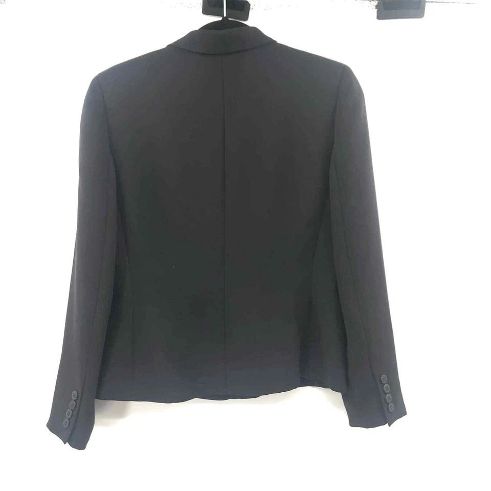 Blazer Liz Claiborne Vintage Y2K Botón Clásico Negro Mujer Talla 2 Pequeño Foto 2 de 4