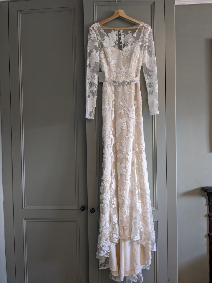 STUNNING Phase Eight Saffron Lace Wedding Dress Size RRP £450