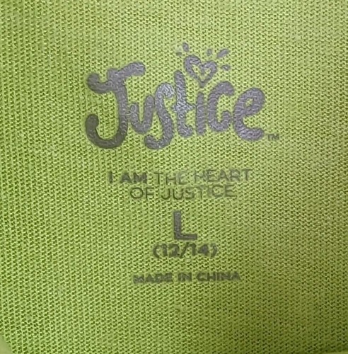 Justice Girls size L 12 14 Neon Lime Green Smiley Face Pockets Romper Jumpsuit - Picture 8 of 10