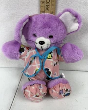 VTG Plush Mouse Mushroom Print Purple Multicolor Dan Brechner