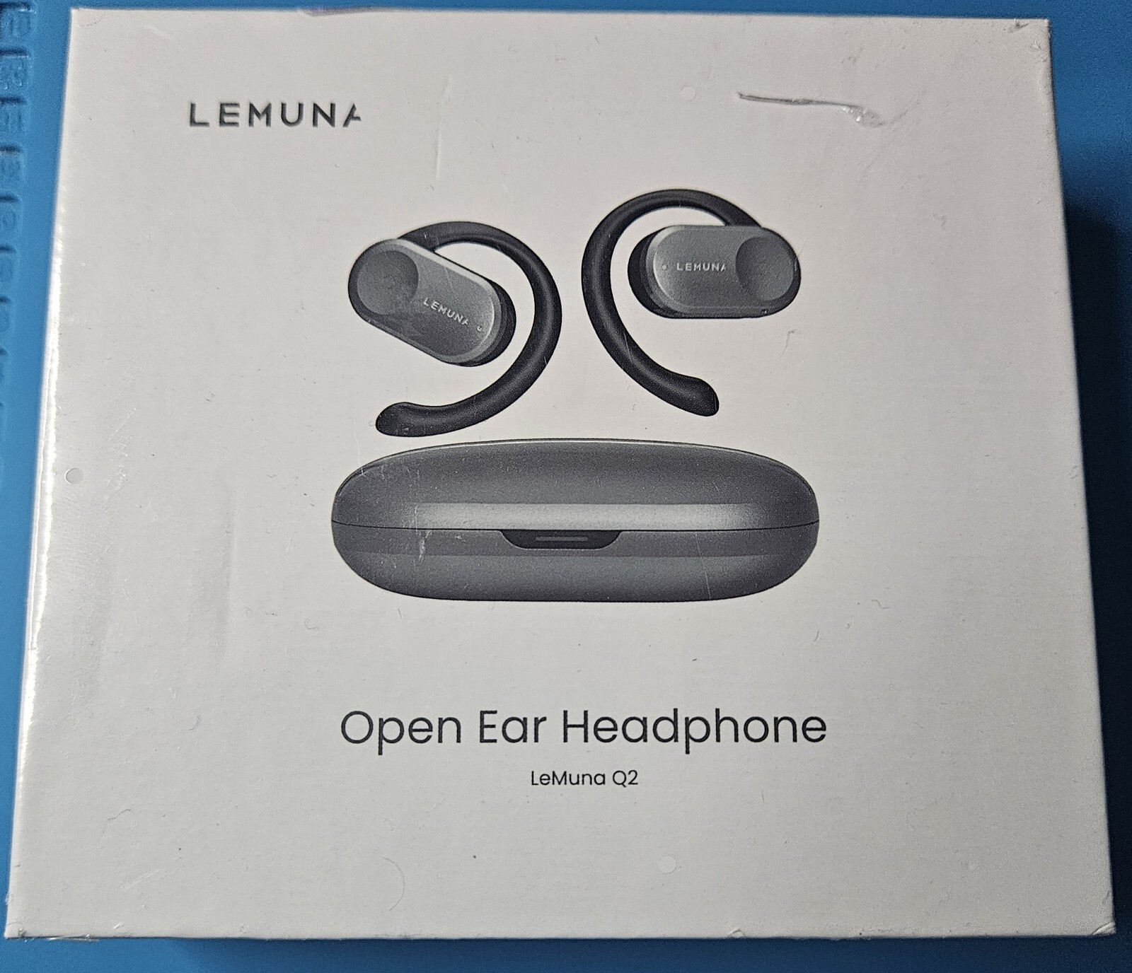 LeMuna Q2 Open Ear Headphones, with Earhooks, Black