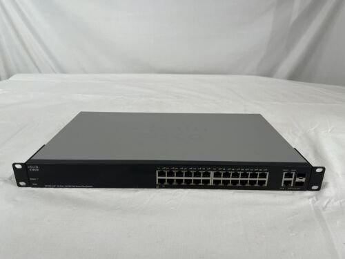 Conmutador Cisco SF220-24P serie 10/100 PoE 220 de 24 puertos - Imagen 1 de 5
