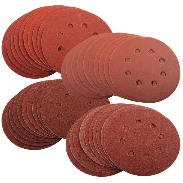 EETOOLS 40 x Mixed Sanding Discs 125mm Bosch PEX 220/300 Orbital Sander 40/80/120/240
