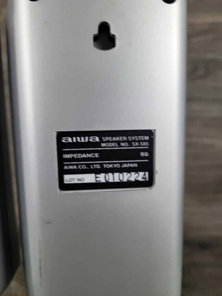 2 Pc Aiwa Satellite Speaker System Model SX-S85 12 3/4 2 Pc Aiwa Satellite Speaker System Model SX-S85 12 3/4