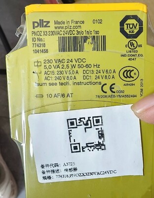 1PC New PILZ 774318 PNOZ X3 230VAC 24VDC 3n/o 1n/c 1so Safety Relay 
