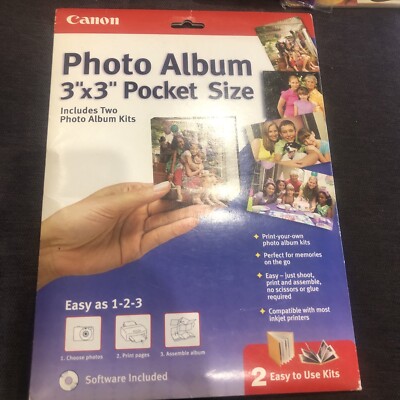 Canon Create Your Own Photo Album 3'' x 3'' Pocket Size (Two Album Kits)
