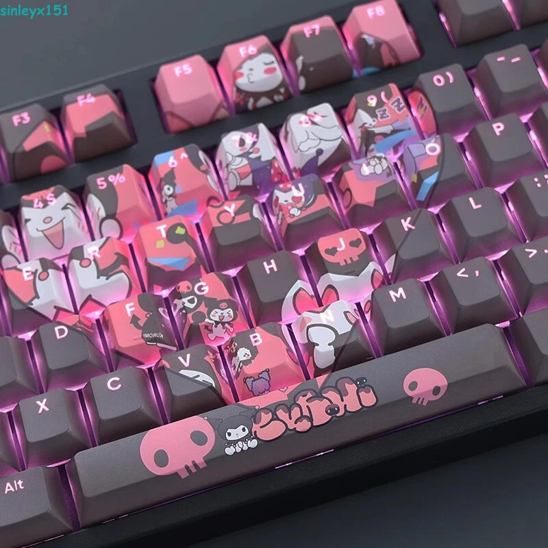Kuromi Cartoon Translucent 108 Keys PBT Keycap For Mechanical Keyboard Cute Gift - Image 4 of 4