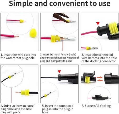 Kabel Steckverbinder Stecker Buchsen wasserdicht KFZ Boote 352x 1-6 polig - Bild 7 von 7