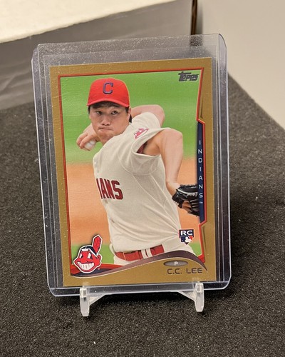 CC Lee 2014 Topps card 404 Cleveland Indians Gold Rookie 0057/2014
