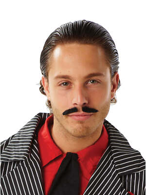 Rubies Gangster Tash Männer 1920er Schwarz Nylon Schnurrbart Accessoire Spiv