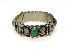 TRAUM Jugendstil Armband 800er Achat Silber Edelsteinbesatz art nouveau bracelet