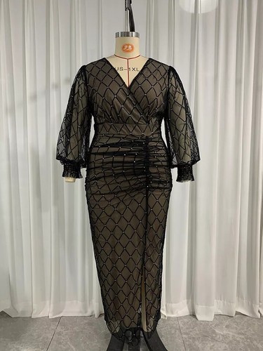 Clasic Women Muslim Maxi Islamic Dubai Long-Sleeve Dress. Size 2XL - Picture 3 of 5