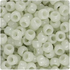 BeadTin Super Glow-in-the-Dark 9mm Barrel Plastic Pony Beads (500pcs)