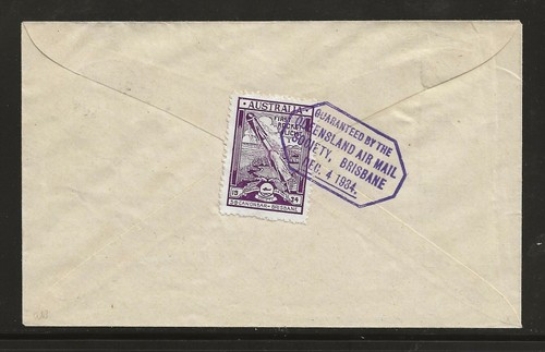 1934 AUSTRALIA rocket mail - S.S. "CANONBAR" to Brisbane - EZ 1C1 - Picture 2 of 2