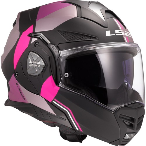 Motorcycle Helmet L - LS2 Advant X Ultra FF901 Flip Helmet - Gray-Pink Matte - Picture 5 of 10