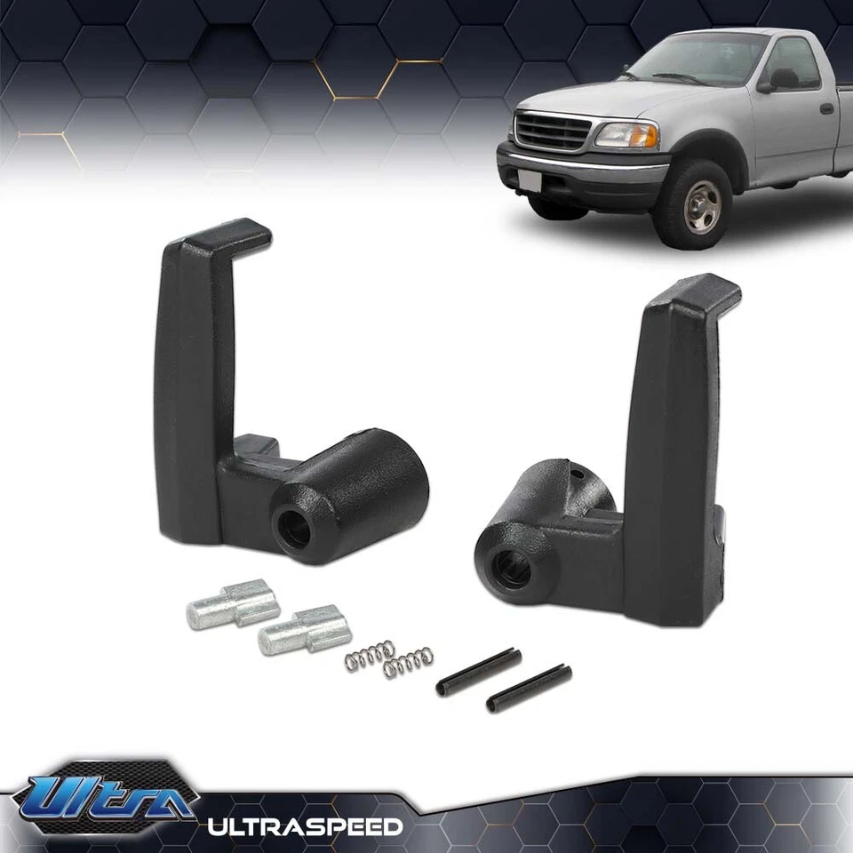 Par de cerraduras de manijas de ventana de ventilación negras aptas para camioneta Ford Bronco 1980-1996 Foto 2 de 4