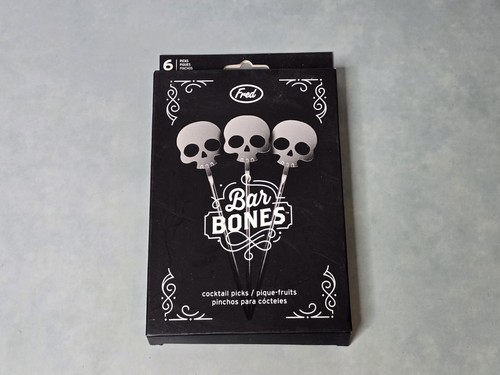Totenkopf Halloween Cocktail Plektren Rührstäbchen Pick Barware Mancave Bar Knochen | Neu