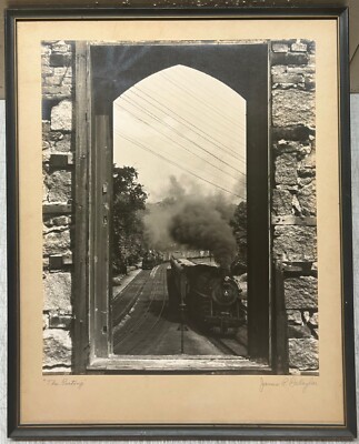 Original JAMES P GALLAGHER 'The Parting' TRAINS B&O Railroad Gelatin PHOTOGRAPH
