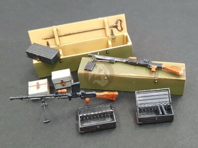 Plus Model 1/35 ZB vz. 26 Czech Machine Gun WWII w/Crates & Ammo