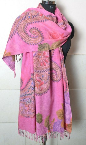 SOBER ARTISTIC PRINT STOLE ~100% Cashmere PASHMINA SHAWL:7 DESIGNS CHOICE - Imagen 7 de 7