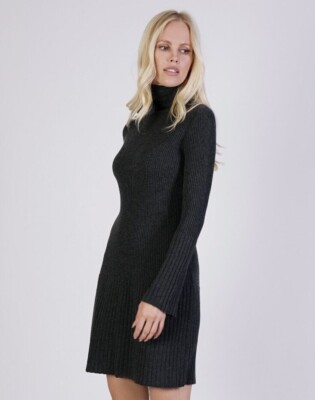 1stAmerican Abito in Maglia Dolcevita da Donna Cashmere Seta