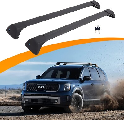 Snailfly Lockable Cross Bars Fit For 2023 Kia Telluride X-PRO X-LINE-Raised Rail