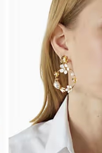NWT Kate Spade New York Floral Hoop Earrings - Picture 3 of 7