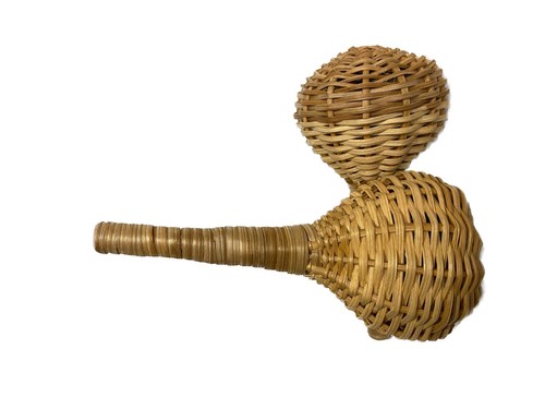 AFRIKANISCHER ghanaischer handgefertigter Samen gewebtes Caxixi (mehrfarbig) afrikanischer Shake-114 - Bild 8 von 20