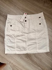 edc by Esprit „Skirt“ Cargo Rock mit Knopfleiste Weiß Gr. 36