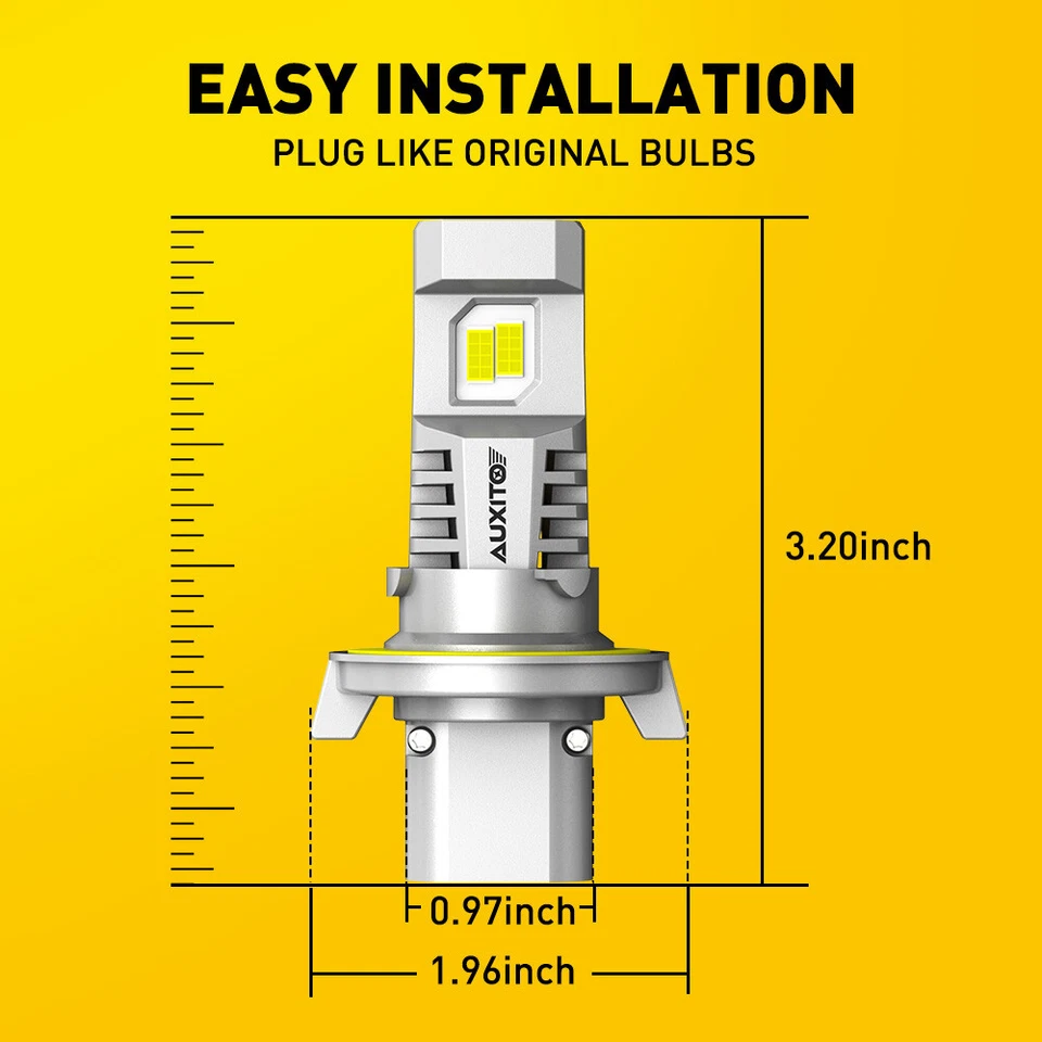 For Ford F-150 04-14 Combo H13/9008 LED Hi/Low Beam Headlight H10/9145 Fog Light - Image 4 of 4