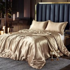 Luxurious Nordic Mulberry Silk Bedding Set with Duvet Cover, Bed Sheet, Pillow