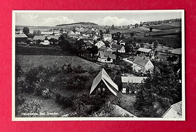 Postcard Hauswalde district Dresden around 1938 local view (135180