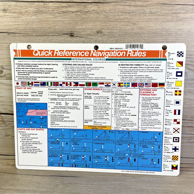 DAVIS Instruments #127 Quick Reference Navigation Rules Card 1999 FLAW READ