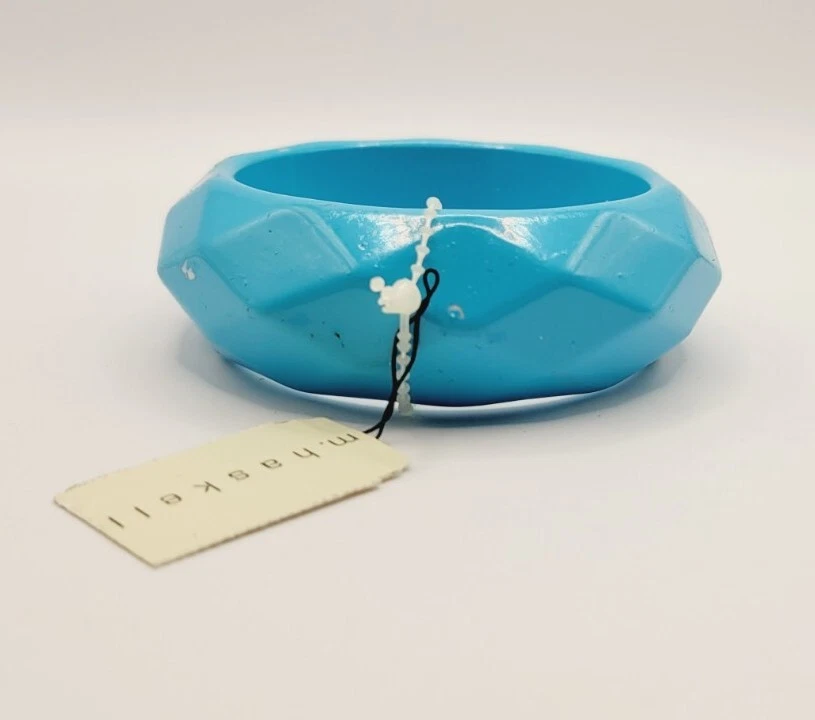 Brazalete M. Haskell BABY Azul Sin Cordones Facetado Joyería Vintage OSFM Foto 4 de 4