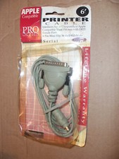 Vintage Belkin F2V026-06 Macintosh Printer Cable 6 ft 8-Pin Mini DIN Male / DB25