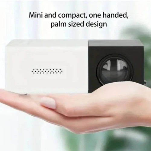 small compact projector, suitable for outdoor use, in black or yellow - Afbeelding 2 van 4