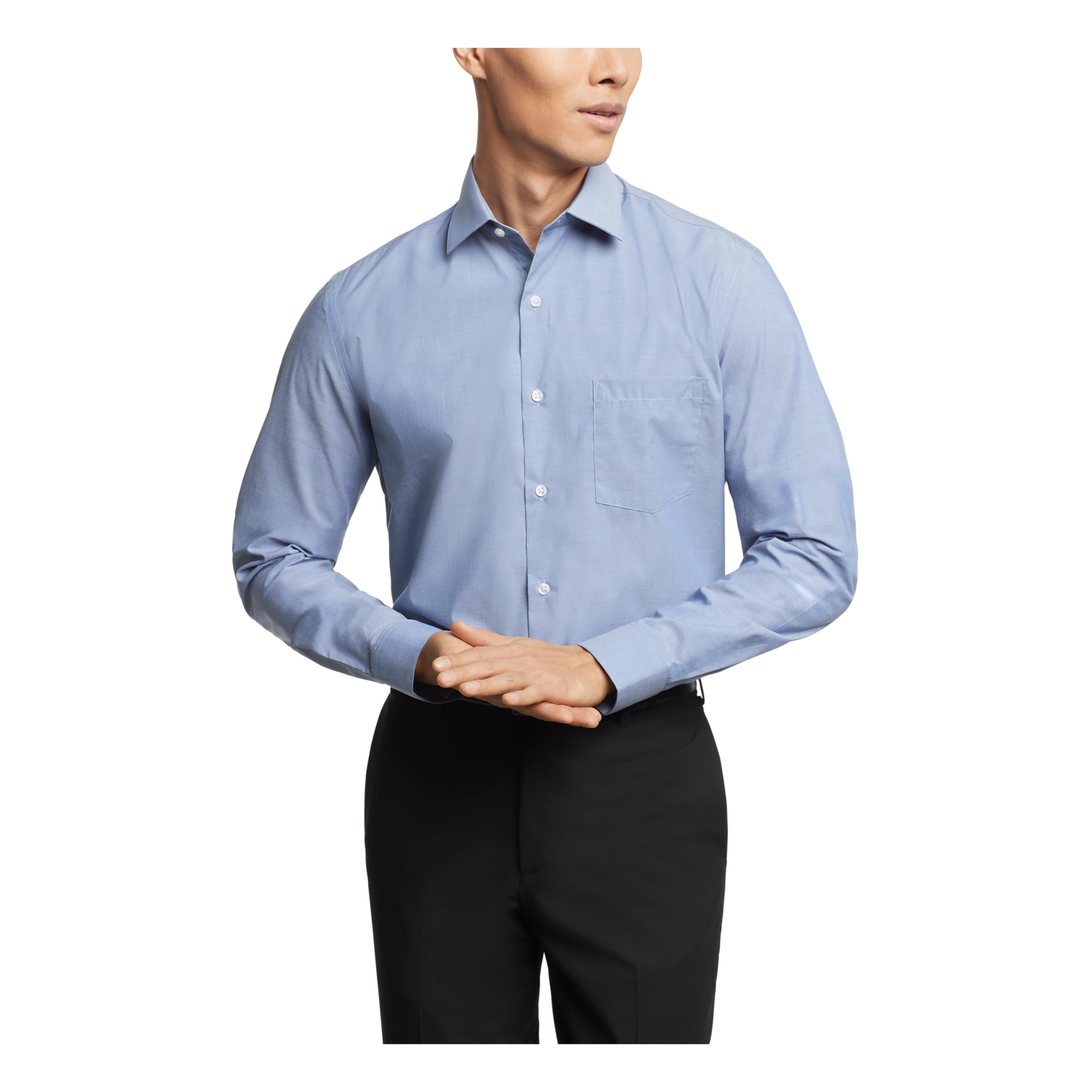 Мужская рубашка Van Heusen Regular Fit Stain Shield Stretch темно-синий 6790₽