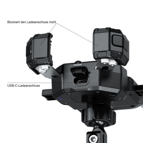 15W 360° Qi Handy Halterung Motorrad Halter mit Induktive Ladefunktion universal - Bild 12 von 16