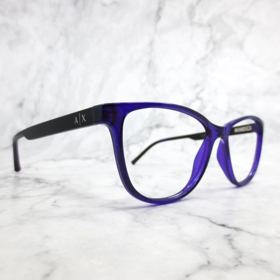 Armani Exchange AX3047 8236 Anteojos Ojo de Gato Púrpura Borde Completo Marco 53-15-140 Foto 2 de 4