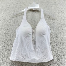 Bali 3008 Halter Tank Top Wired Padded Bra Adj White 36 38 B C D DD