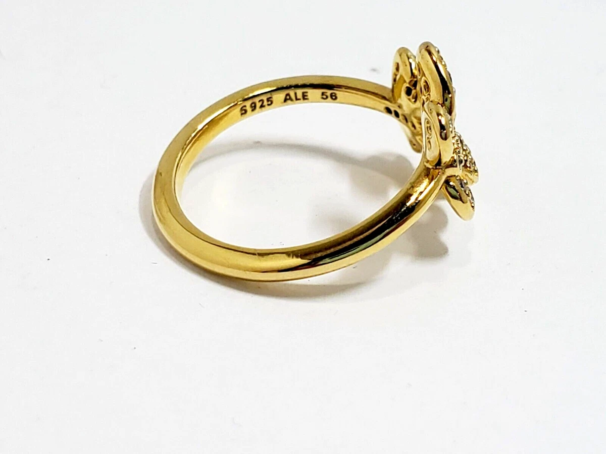 Pandora Shine Dazzling Butterflies Open Ring Sz 7.25 eBay