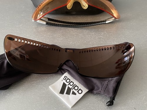 ADIDAS A137 SUNGLASSES Adidas Climacool Sport Glasses Orange Clear Mirror Silver - Picture 8 of 19