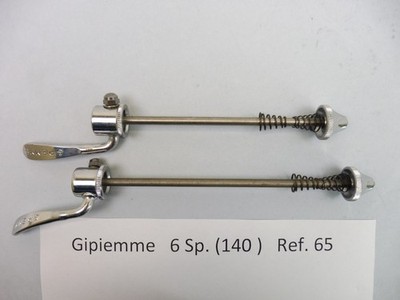 Gipiemme ( 100 / 126 ) Schnellspanner Spießhebel Set - NOS L'eroica.65