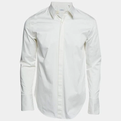 Chemise à manches longues en coton blanc Salvatore Ferragamo L - Photo 1/4