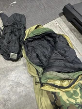 USGI MSS Modular Sleep System 4 Piece Woodland Camo Sleeping Bag Cold Weather