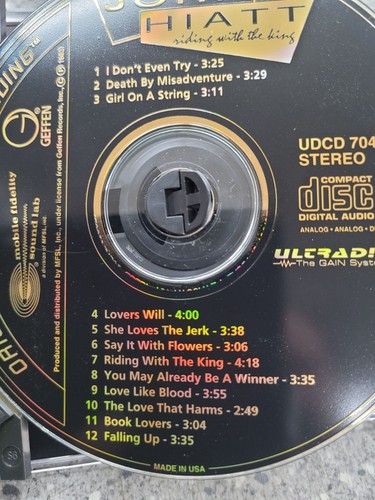 John Hiatt "Riding With The King" CD Original Master Recording 24k Gold Disc - Picture 5 of 6